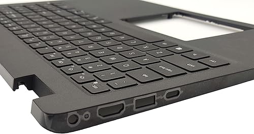 Vista 3 de Nueva funda superior de repuesto de teclado sin retroiluminación para Dell Latitude 3520 E3520 Series Laptop Top Cover US Layout DJP76 0DJP76 Negro