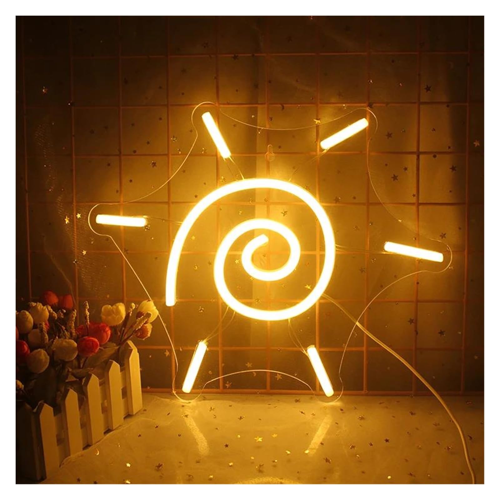 Hanging Art Neon Signs Sun Neon Sign - with Switch Wall Hanging Lights Party Holiday Art Decor for Home Children's Room Night Lamps