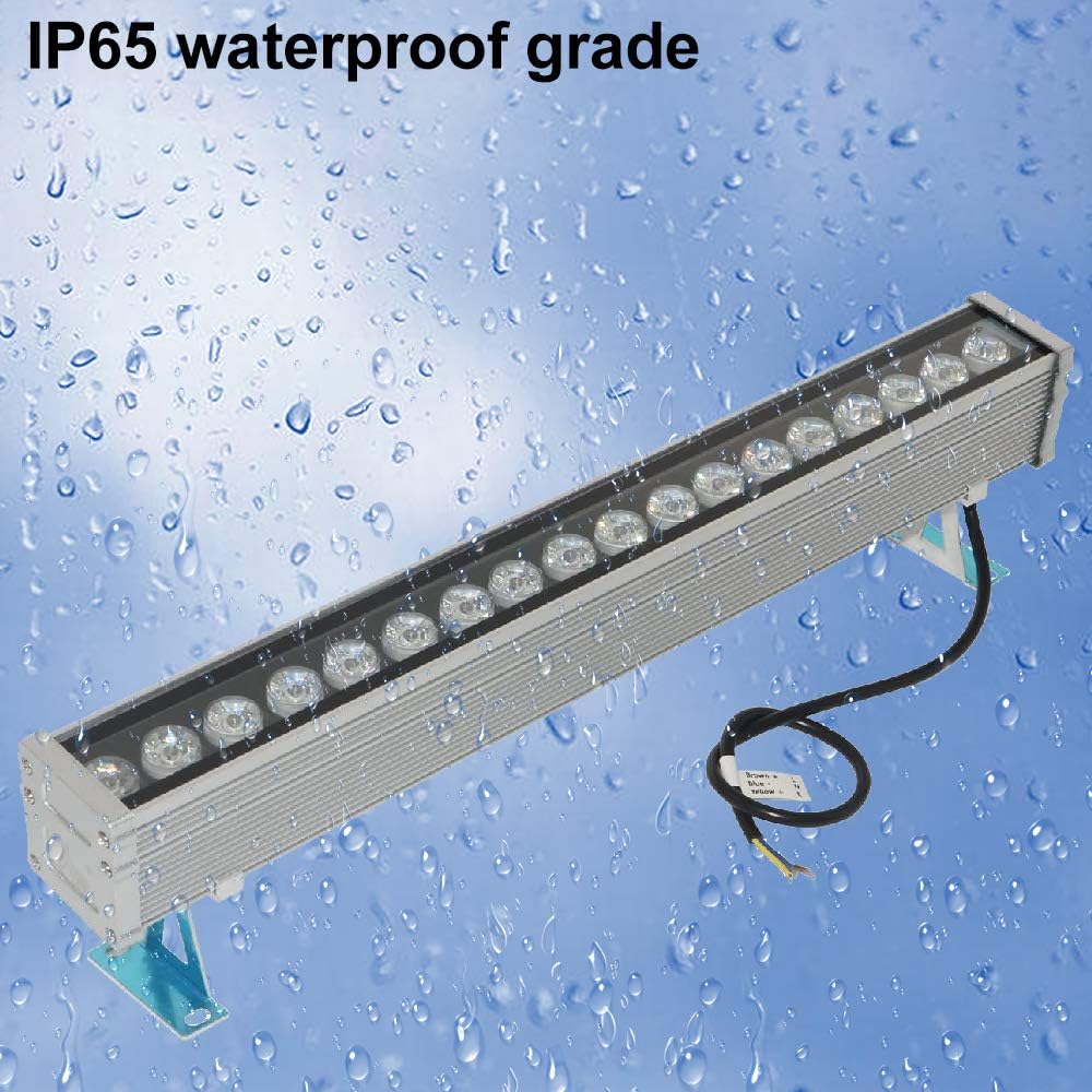 18W Wall Washer, 19.7in Linear Strip Light, Super Bright 1800Lm, 120V LED Light Bar 3000k Warm White, IP65 Waterproof for Landscape, Church, Ads, Yard, Garden