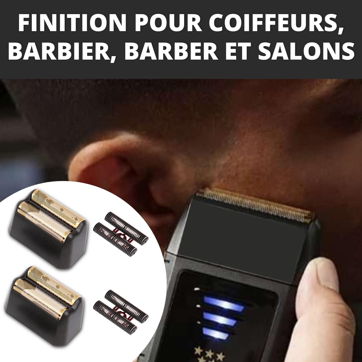Lame de Rasoir Tete Rechange x2 Lames Compatible avec Wahl Shaver Professionnel 5 Star Series Finale Tondeuse Finition Feuille Remplacement Couteau Pièces Détachées Coiffeur Rasage Homme Cheveux Barbe