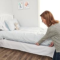 Vista 8 de Regalo Hideaway Barandilla de Cama Extra Larga de 54 Pulgadas, con Sistema de Seguridad de Anclaje Reforzado, Gris