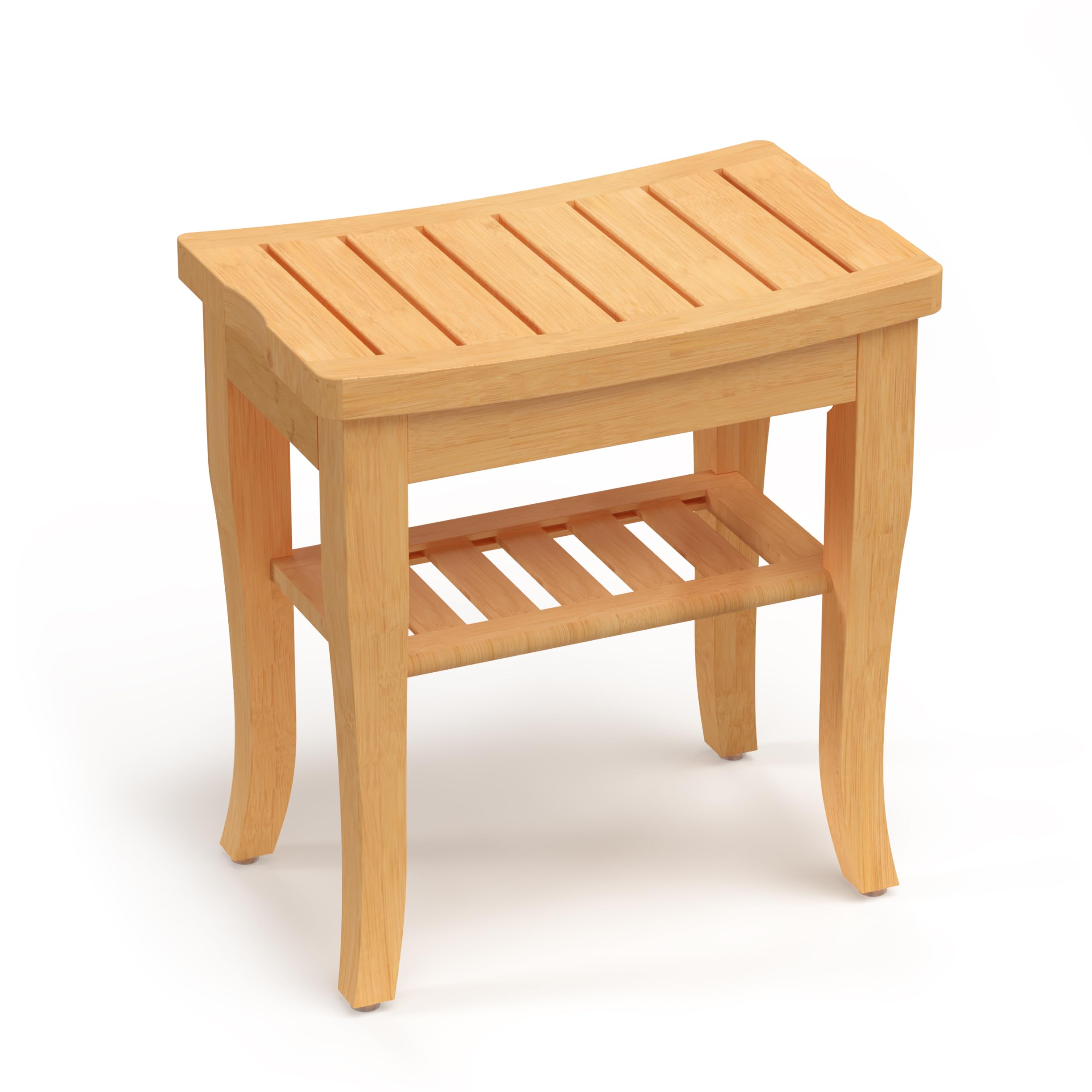 BEKVEM Bamboo Shower Bench Spa Stool