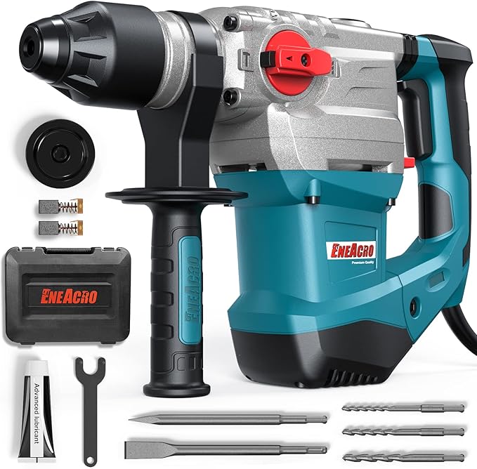 ENEACRO 11/4 Inch SDSPlus 1500W Heavy Duty Rotary Hammer Drill