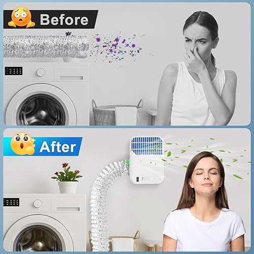 Miniatura 6 de Kit de ventilación para secadora interior 3 en 1 con filtro de 8 capas y manguera de 10 pies, caja de trampa de pelusa con sistema de cajón de agua,