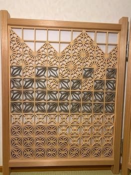 組子　組子細工　衝立　パーテーション　逆さ富士 組子細工 組子 衝立 パーテーション 富士山 伝統 日本 職人技