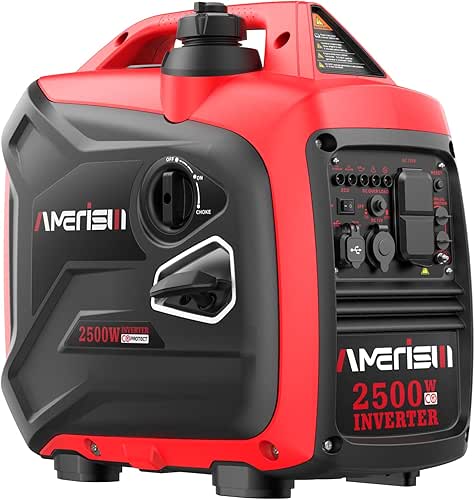 2500-Watt Gas Powered Portable Inverter Generator, CO Sensor, Super Quiet