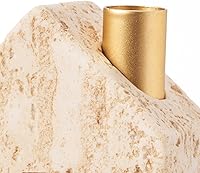 Vista 6 de DN DECONATION Juego de 2 portavelas de Navidad, portavelas de casa con chimenea de metal para velas cónicas, centro de mesa bohemio