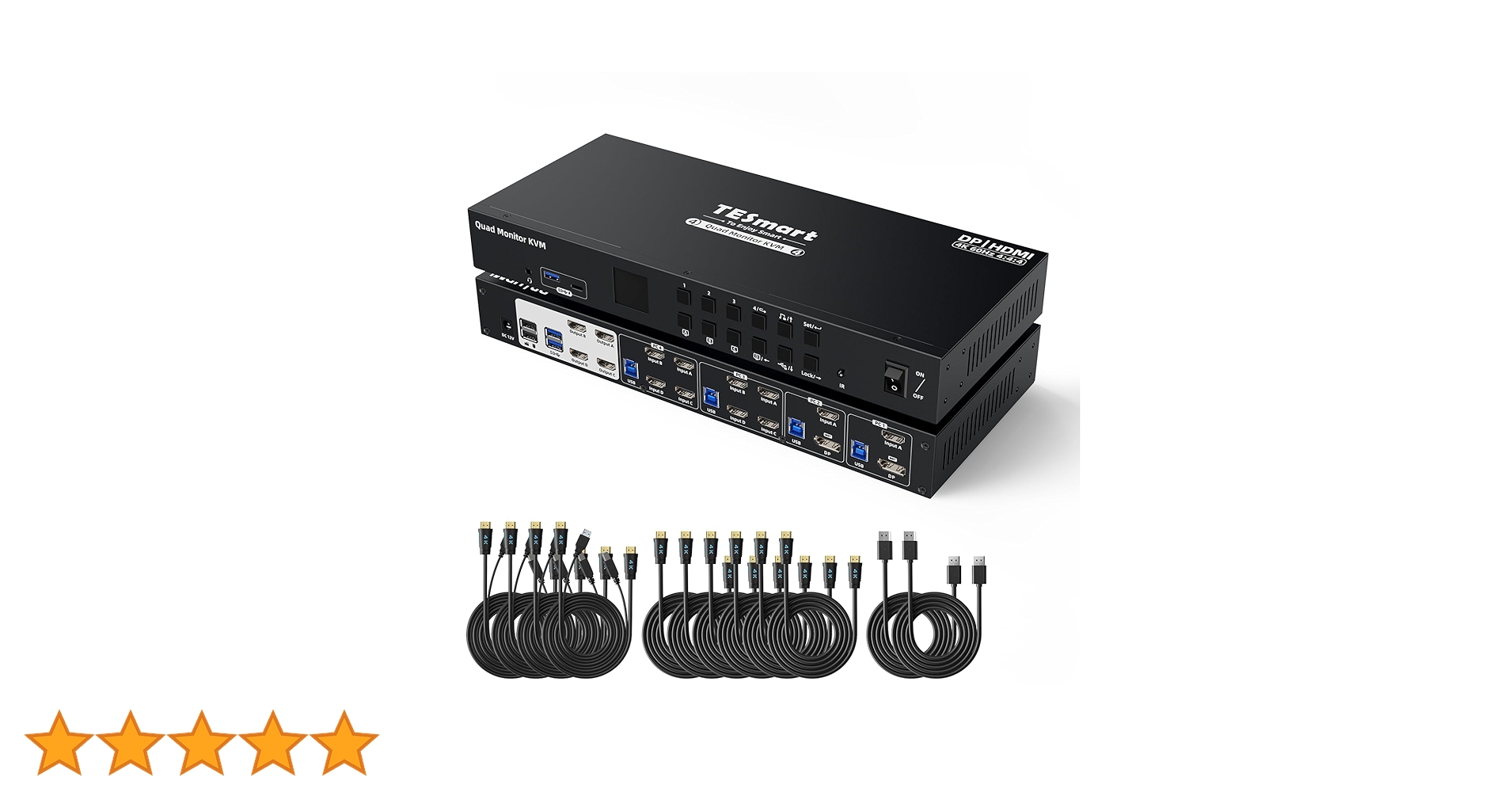 Amazon.co.jp: TESmart 4入力4出力 KVMスイッチ HDMI+DisplayPort USB3 Amazon.co.jp: TESmart 4入力4出力 KVMスイッチ HDMI+DisplayPort USB3
