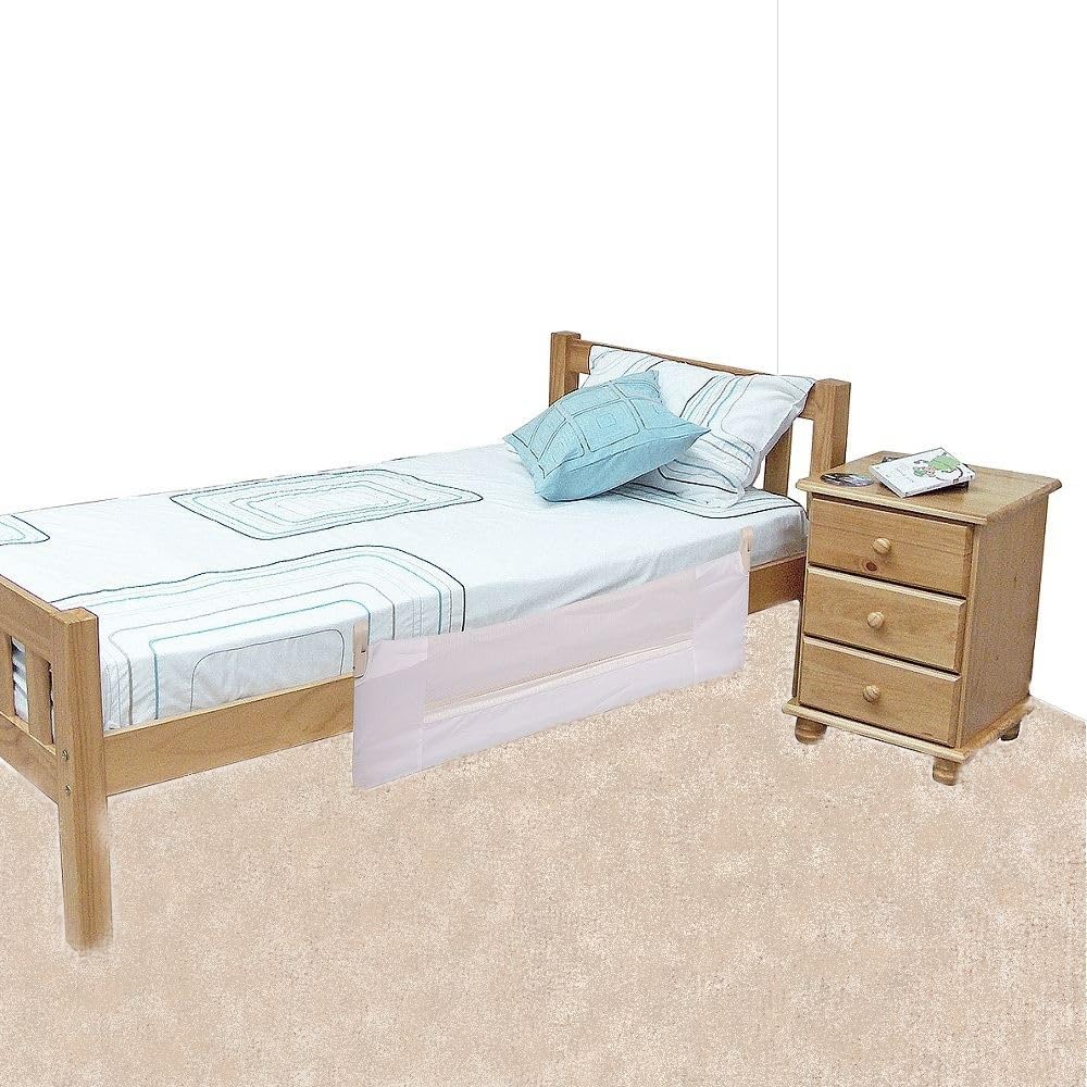 Safetots Barandilla de Cama, Blanca, 100cm de Ancho x 40cm de Alto, Protector de Cama para Niños Pequeños, Barrera de Cama