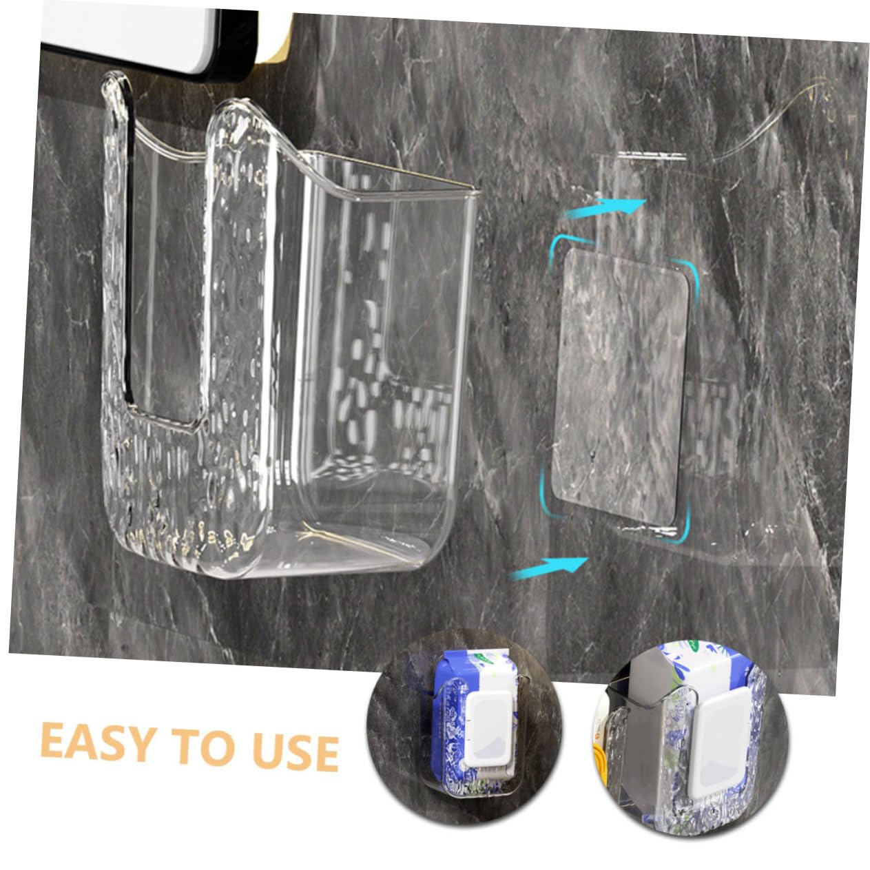 Cabilock 8stücke Wandmontierte Box Für Und Toilettenpapier Wandhalterung Bohren Transparente Hygienetuch Und Taschentuchaufbewahrung Für Badezimmer Und Küche