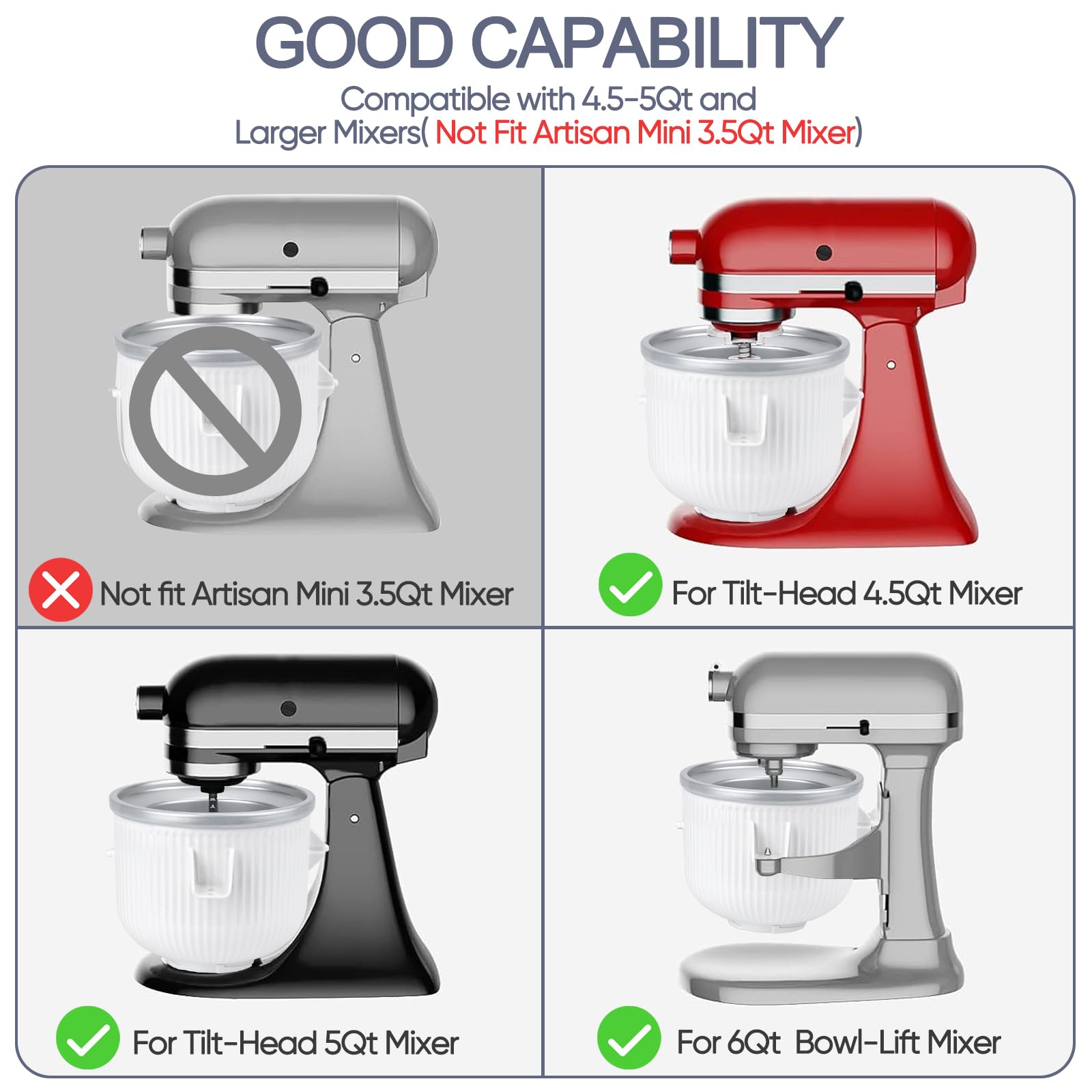 KitchenAid アイスクリームメーカー Amazon.com: KITCHOOD Ice Cream Maker Attachment for Kitchenaid