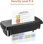 Amazon Basics 8-Sheet Strip-Cut Paper, CD, and Credit Card Shredder, Compact, No Basket