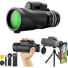 Monok ler teleskop 12 x 50 HD monok ler 2021, su ge irmez monok ler teleskop, ak ll  telefon adapt rl , ku  g zlemleme, y r y , g rme, konser, top oyunu i in tripod