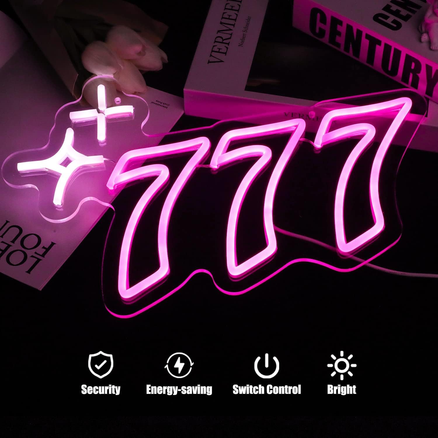 Amazon.co.jp: 777ネオンサイン エンジェルナンバー ネオンLED