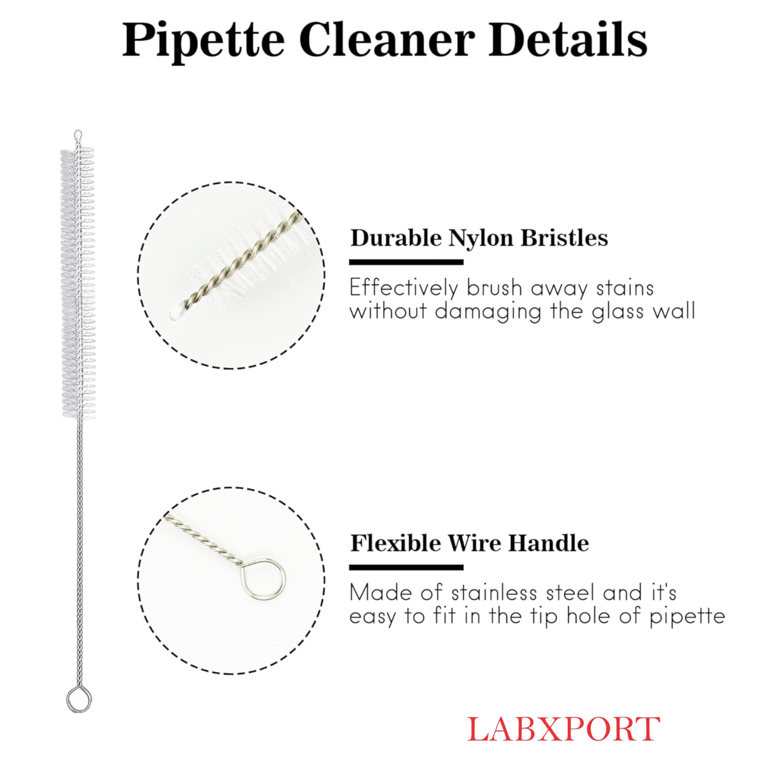 LABXPORT 10ml (13inch) Glass Graduated Pipette Droppers with Red Rubber Bulbs (2pc.) & cleaning Brush–for Lab Laboratory perfume making Cosmetics School College Science Essential Oils home use - Image 5 thumbnail
