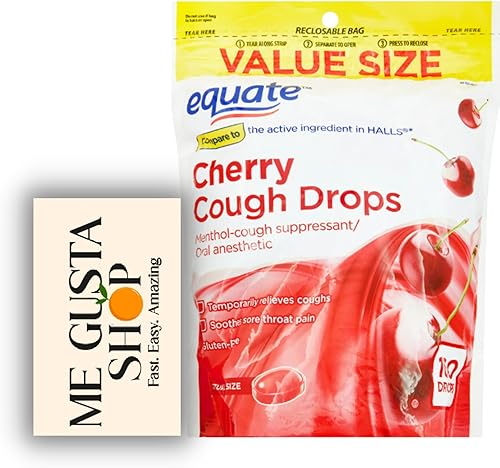 Miniatura 8 de Equate - Gotas para la tos de cereza con mentol, 160 unidades incluye organizador de pastillas