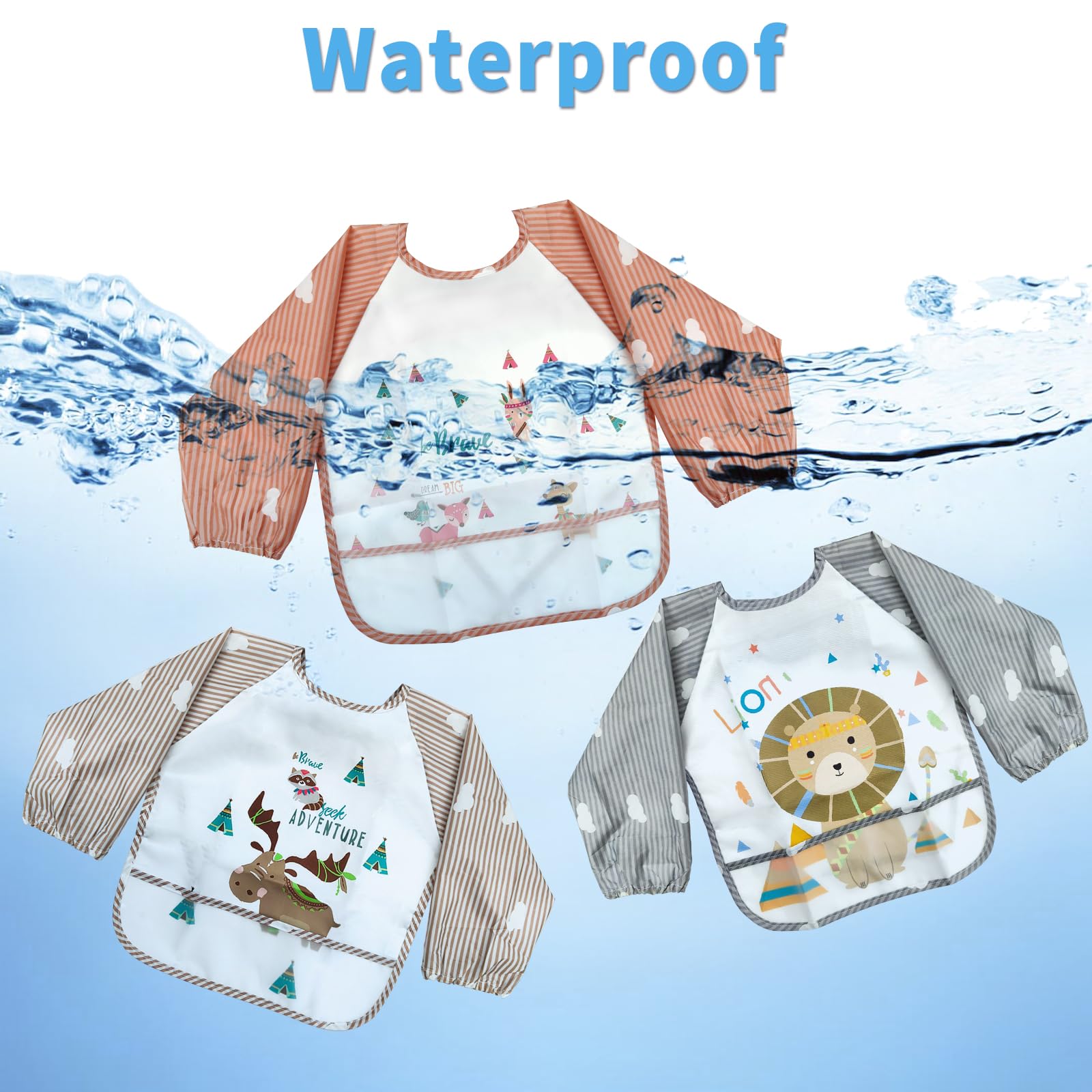 LISOPO 3 x baby bibs, colour, One Size - Image 4
