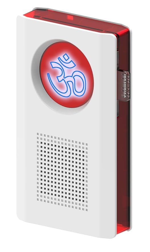 Goldmedal Ekaant - Mantra Door Bell (C) | Calling Bell For Home | Door Bell For Office,School | Wall Mounted Bell | Easy To Install | Loud Single Tone Sound | With Compact Design