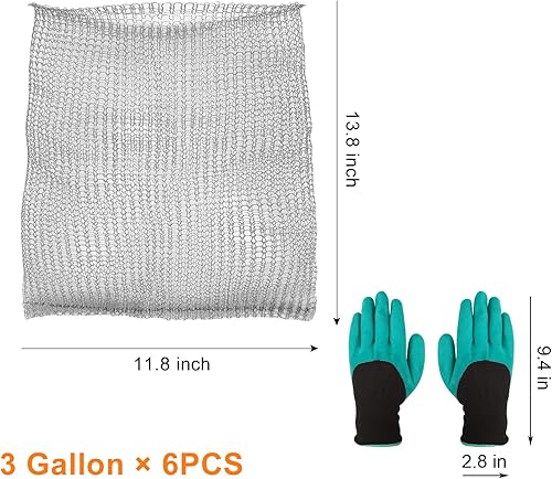 Miniatura 8 de 6 cestas de protección de raíces, cestas de velocidad de alambre Gopher, cestas de acero inoxidable para topos y campañoles para protección de
