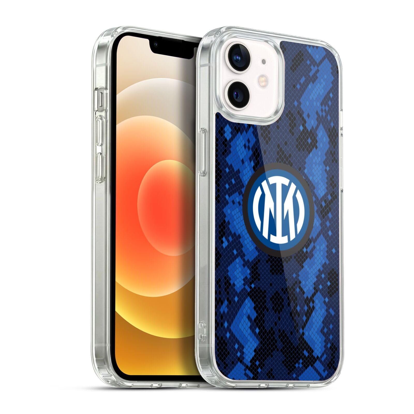 Head Case Designs Licenza Ufficiale Inter Milan Home 2021/22 Kit Crest Custodia Cover in Morbido Gel Compatibile con Apple iPhone 12 / iPhone 12 PRO