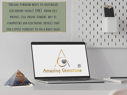 Miniatura 12 de Amazing Gemstone Pirámide de orgón grande Cristal de pirámide de turmalina negra oscura Pirámide de orgonita Pirámides de órgano Curación