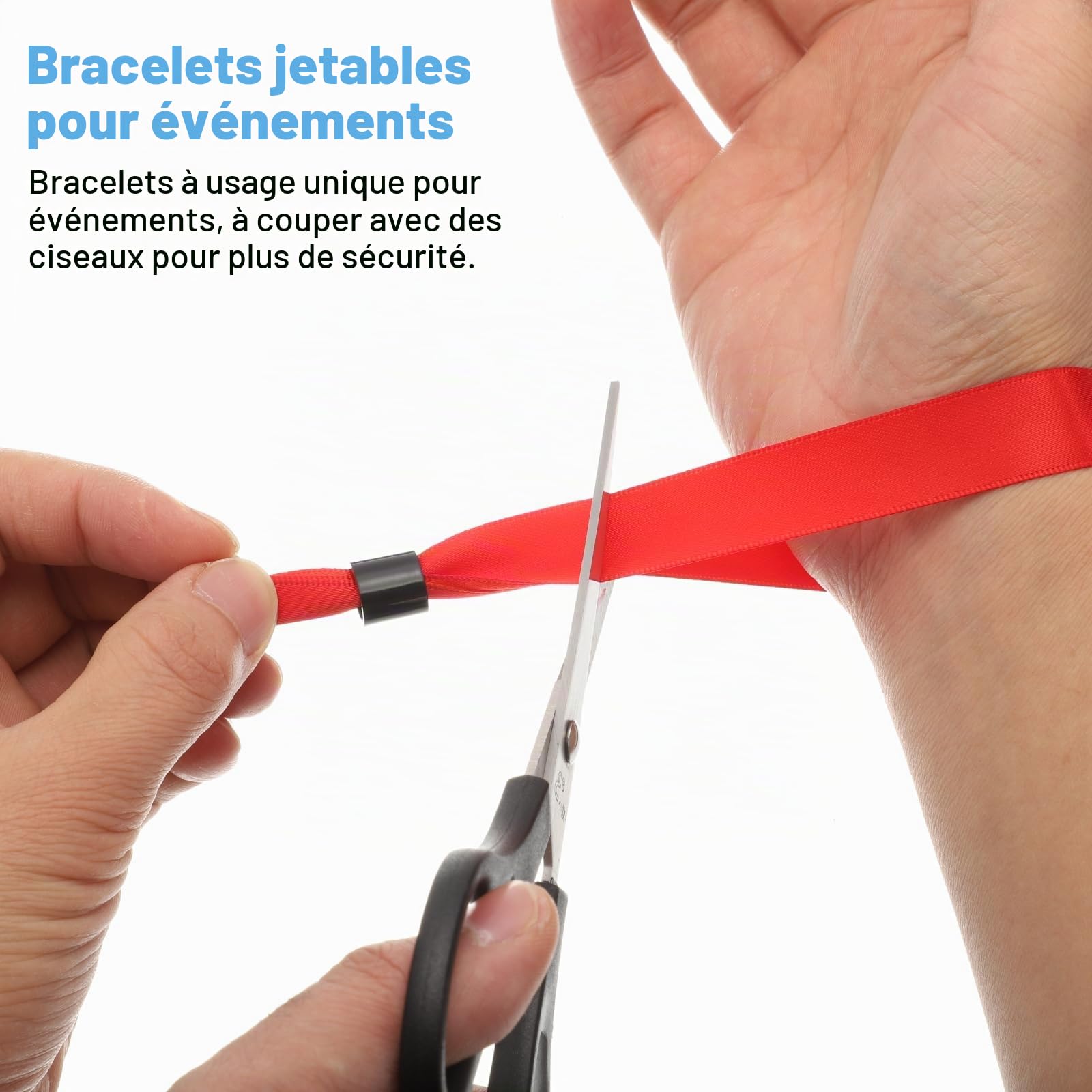 sourcing map Cloth Wristbands for Events, Disposable Event Wrist Band Bracelet Identification for Events Party Concert Bar Entrance Admission