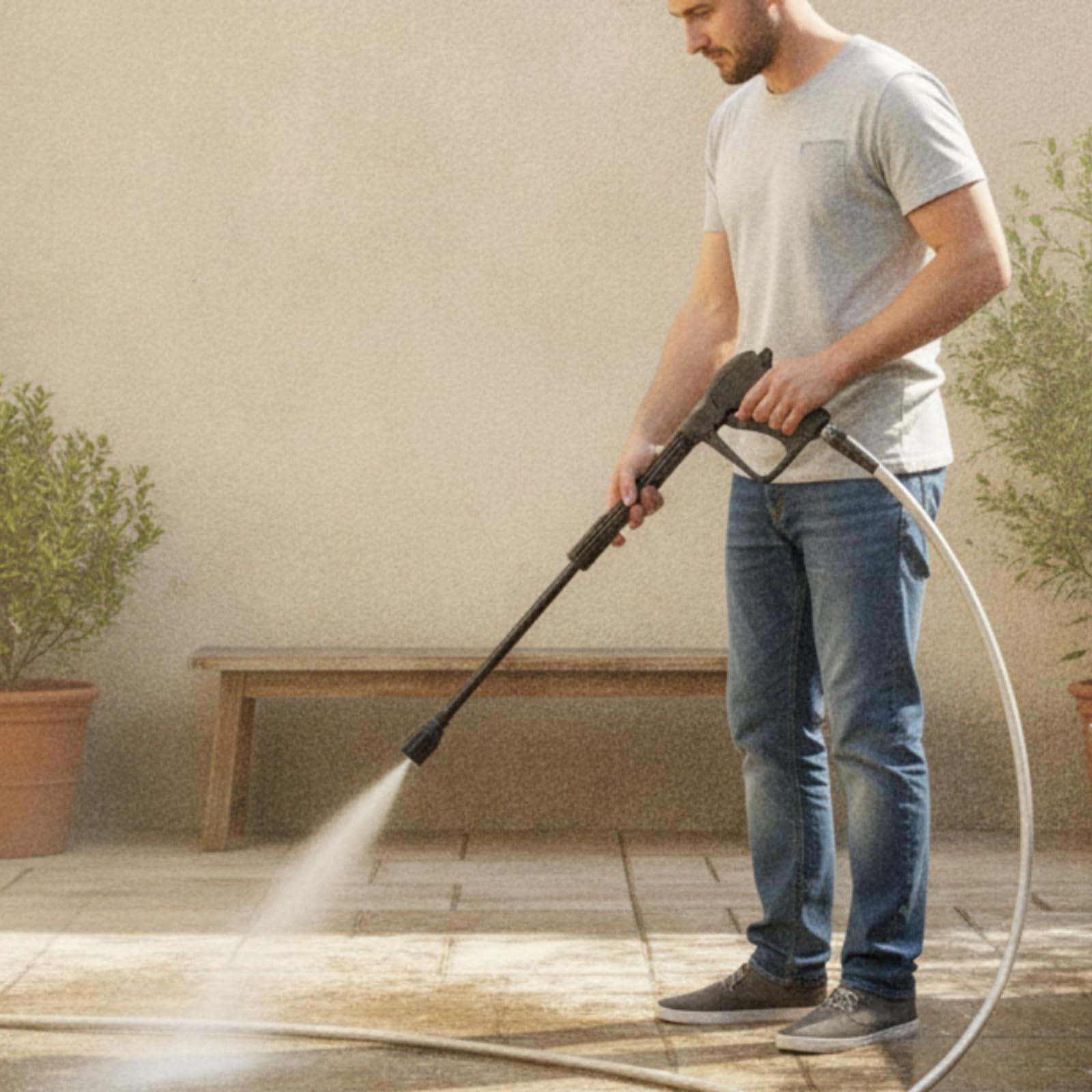 Tubi Alta Pressione Idropulitrice Tubo Lavaggio Auto Prolunga Resistente Flessibile Attacchi M22 Tenuta Sicura Materiale PE PVC Lega di Zinco Adatto per Garage Esterni, 20 Metri
