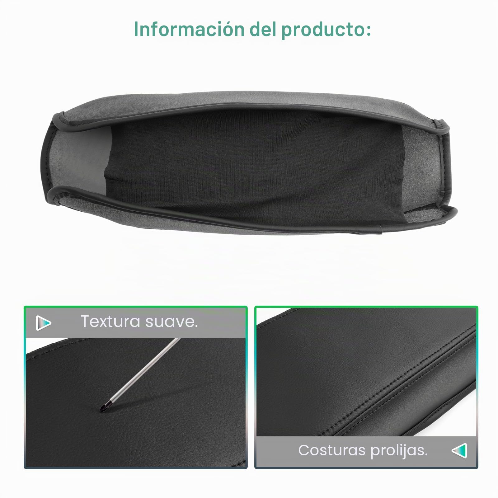 GAFAT Compatible con Jeep Avenger 2023-2025 2026 EV Hybrid Cubierta de Reposabrazos Central, Nuevo Avenger 2025 Consola Central Reposabrazos, Protección de Cuero PU, Avenger Accesorios (Negro)