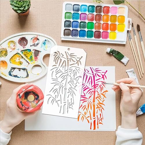 Miniatura 6 de 6 plantillas decorativas de ramas de árbol, plantillas de pintura, plantillas de dibujo de rostros, plantillas de pastel para álbumes de recortes,