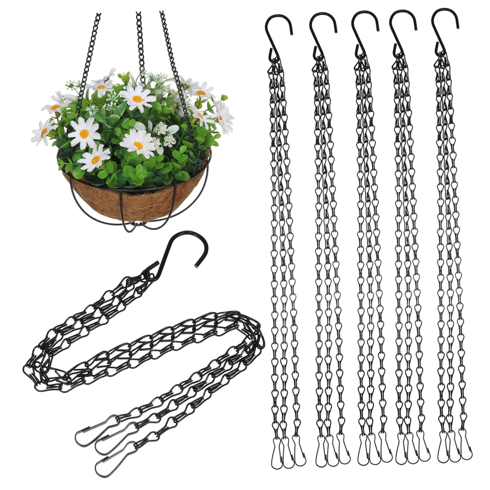 10 Catene Per Appendere Piante - 29cm, Metalliche, Dorate, Per Cesti Sospesi, Lanterne, Decorazioni - Foto 9