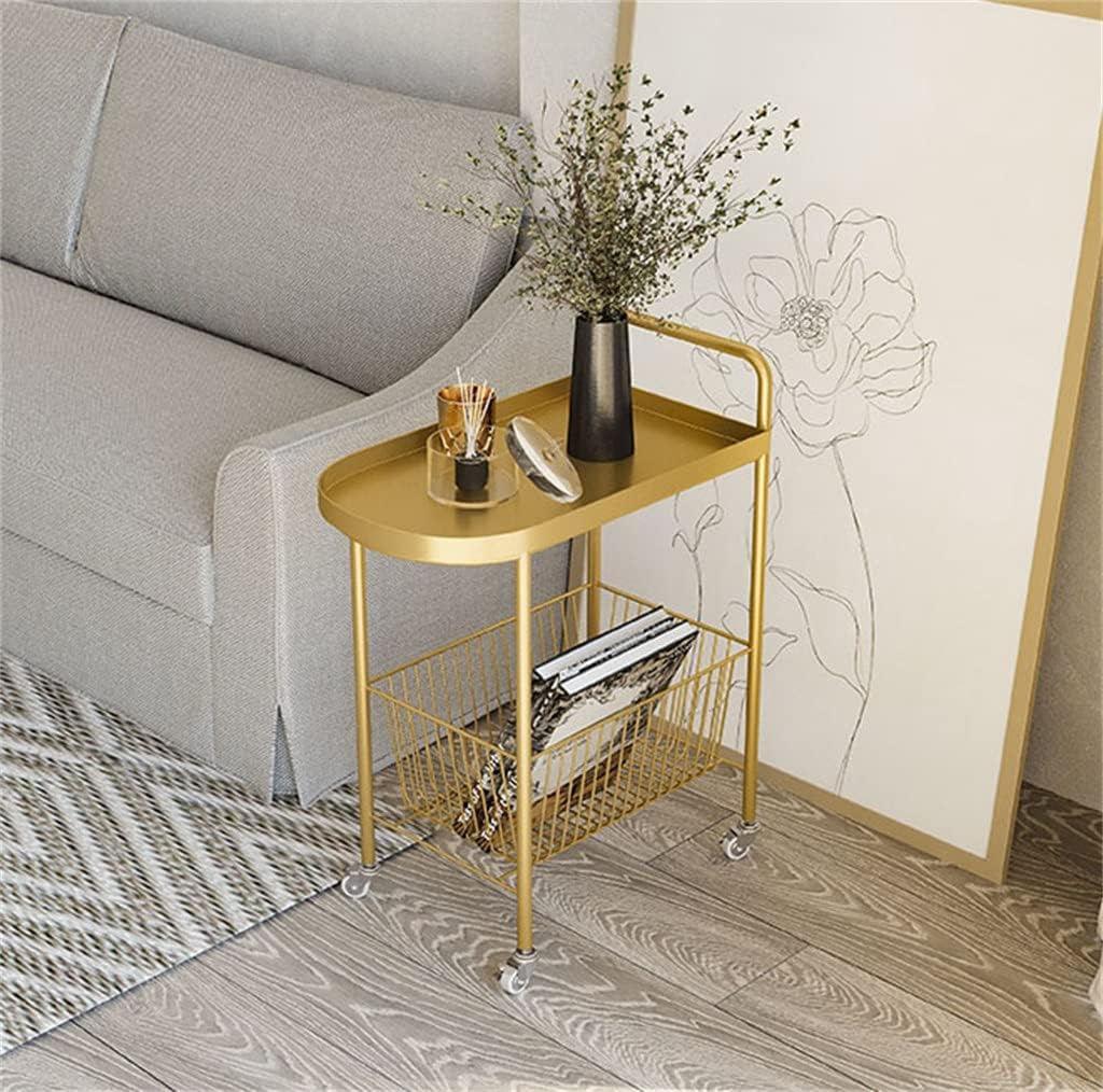 Kitchen Cart Storage Simple Bedside Table Mini Mobile Coffee Bathroom