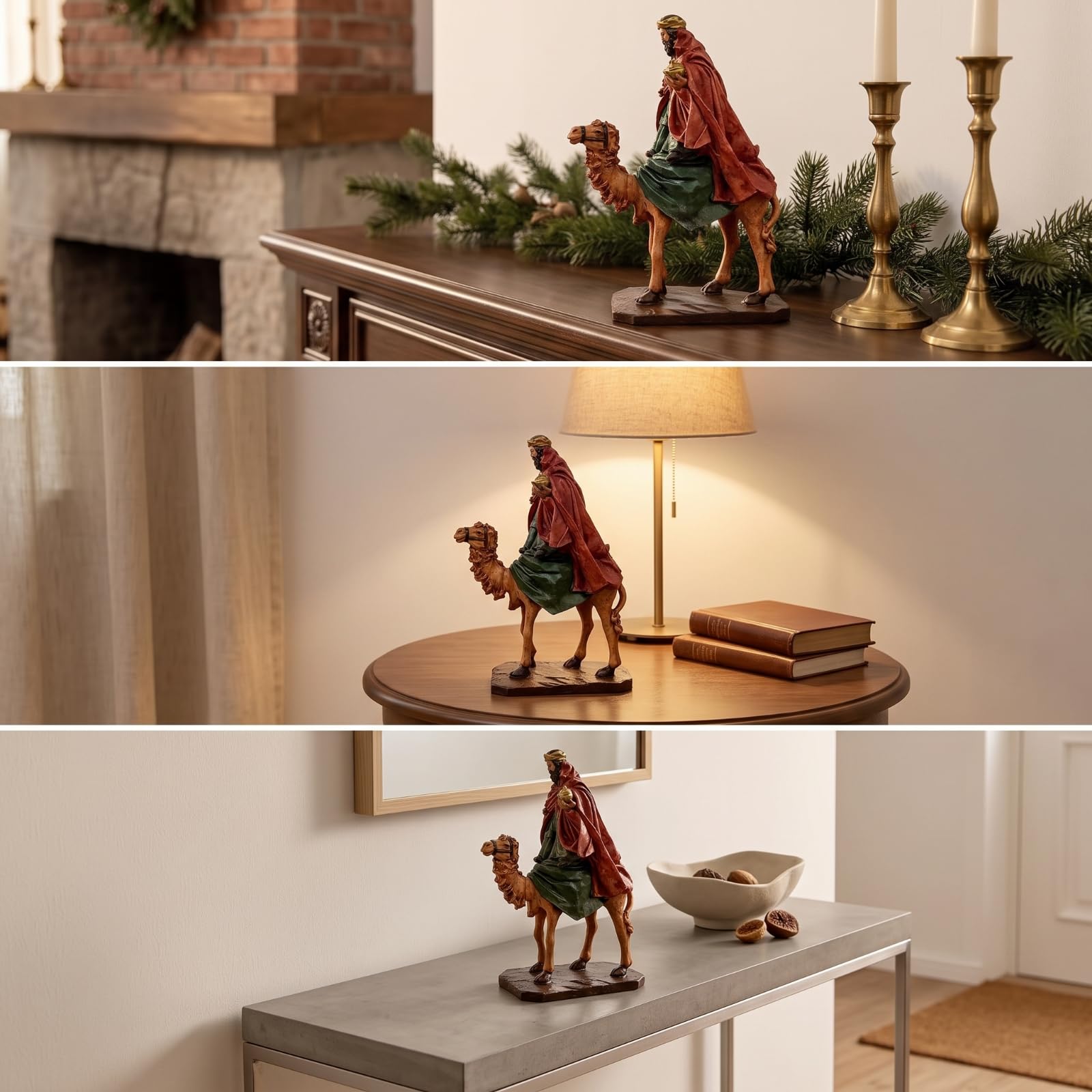 Milageto Realistisch Weihnachtsfigur mit Sockel