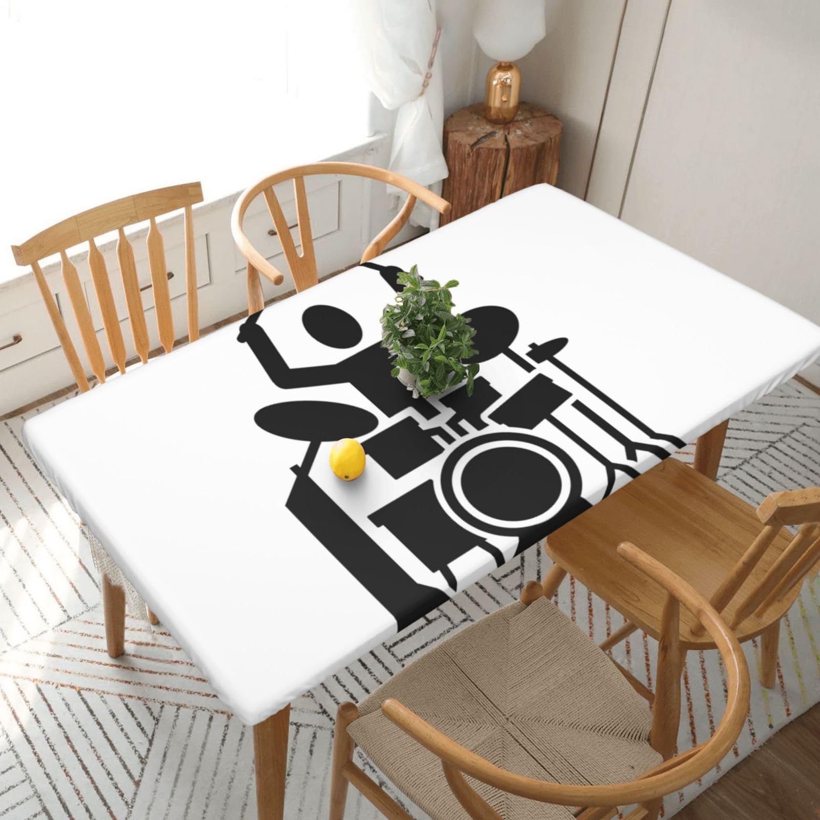 Nappe rectangulaire imperméable et élastique 76x182 cm pour table de 1,5m