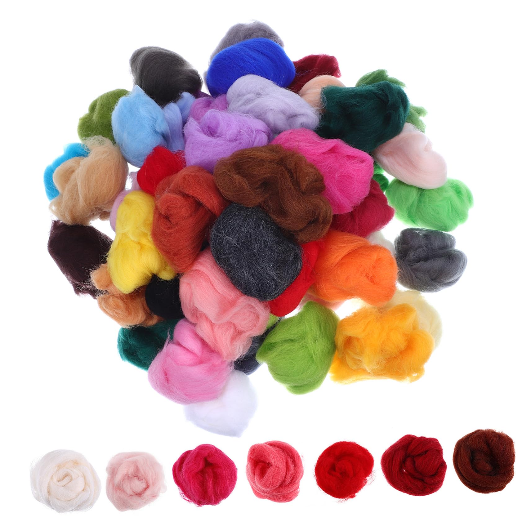 STOBOK Nadelfilzwolle DIY Wollroving Garn Zum Filzen Bastelwolle Wollfilzgarn Für Anfänger Und Fortgeschrittene Filzbastelbedarf