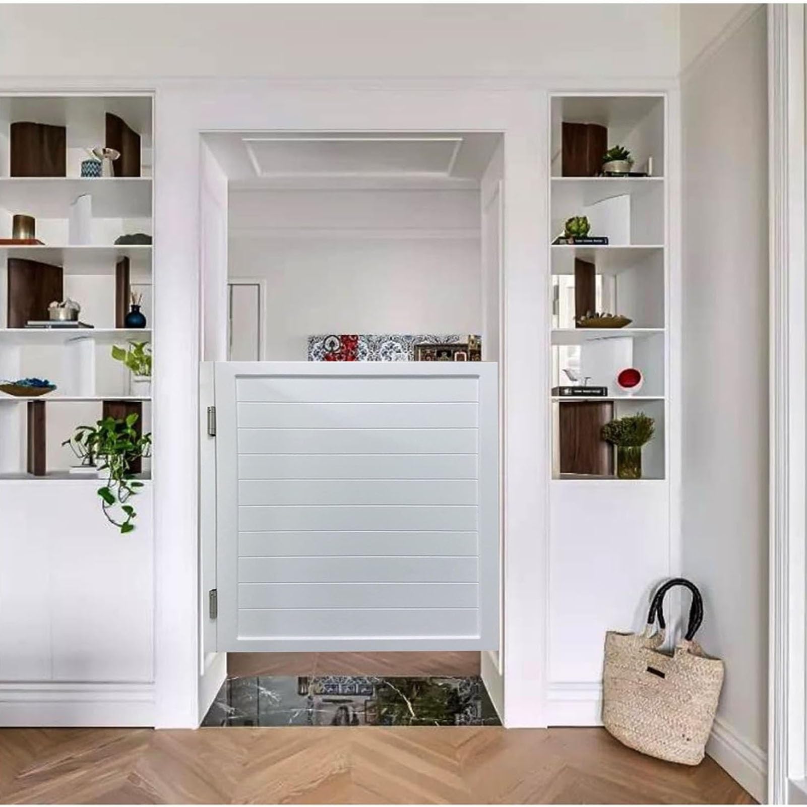 Demi-porte battante bois L60xH80 cm pour entrée de cuisine