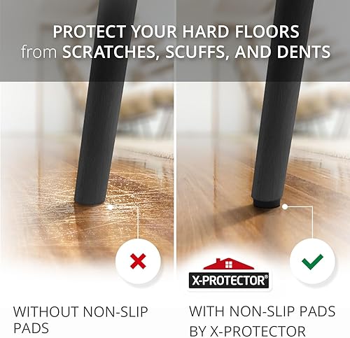 Miniatura 5 de X-Protector Patas de goma roscadas  32 piezas de 1.2 pulgadas  Almohadillas antideslizantes de alta calidad para muebles  Protectores de patas de