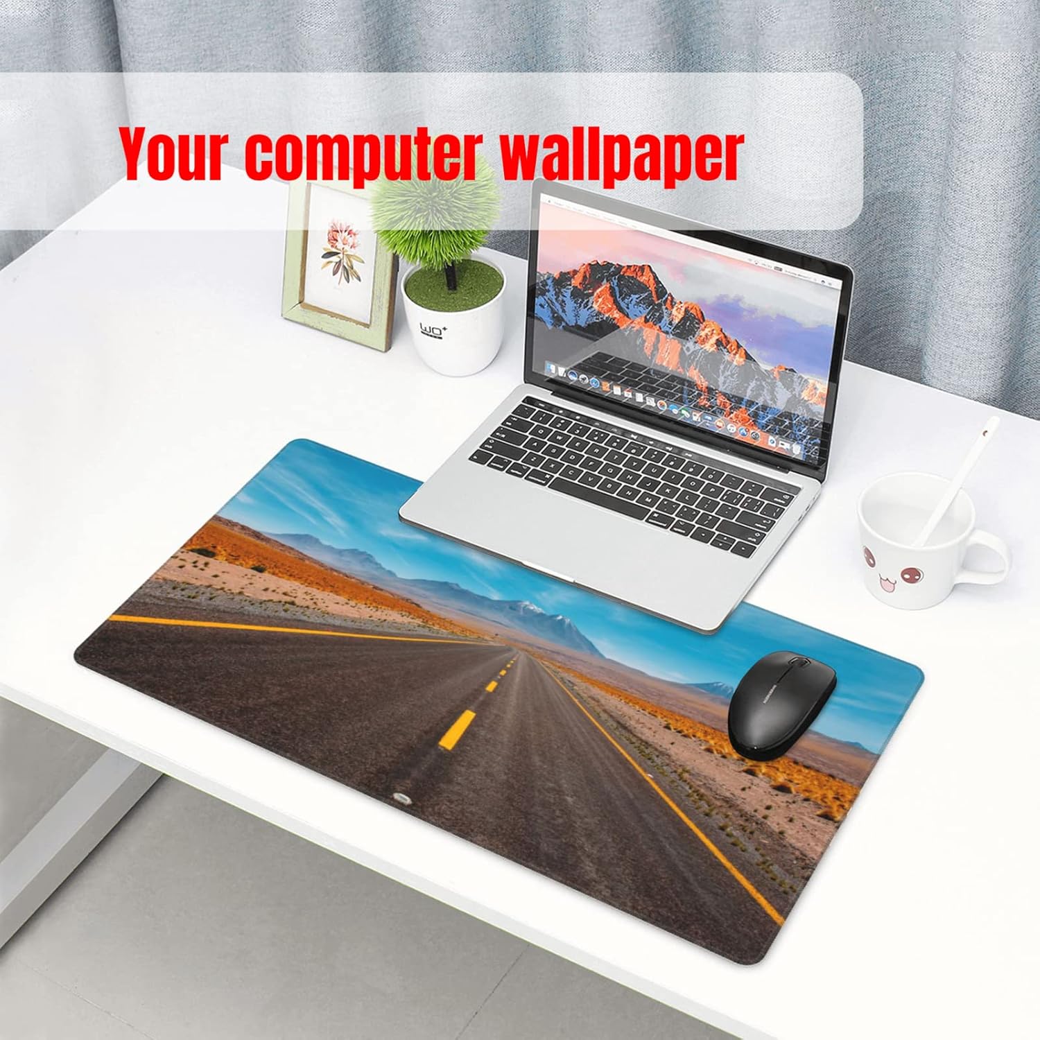 Custom Mouse Pad with Printing of Your Own Photo Image Logo Text Customized Personalized Mousepad for Birthdays, Mother's, Father’s Day or Office Gift (16 x 29.5 in)