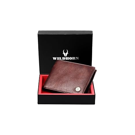 WildHorn Brown Leather Men's Wallet (WH2052 CRACKLE)