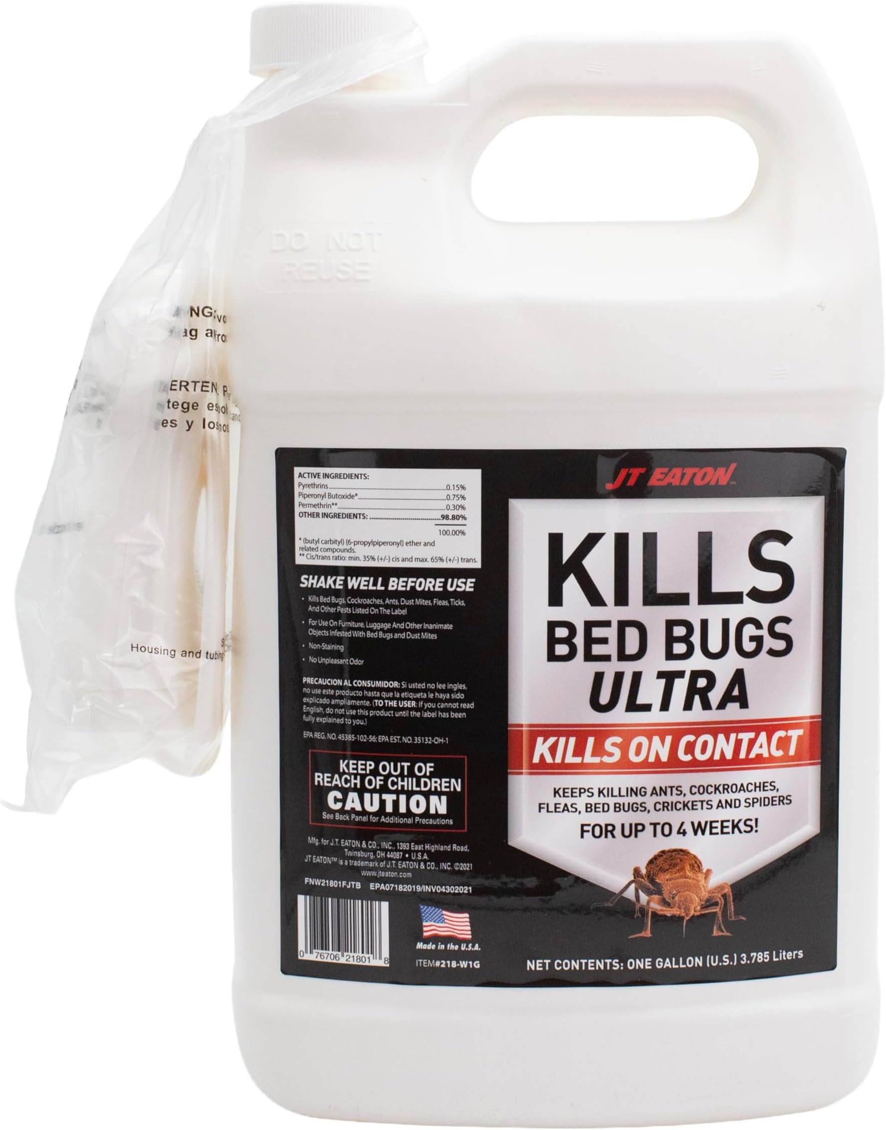 JT Eaton 218-W1G Kills Bed Bugs ULTRA Spray, 1 Gallon