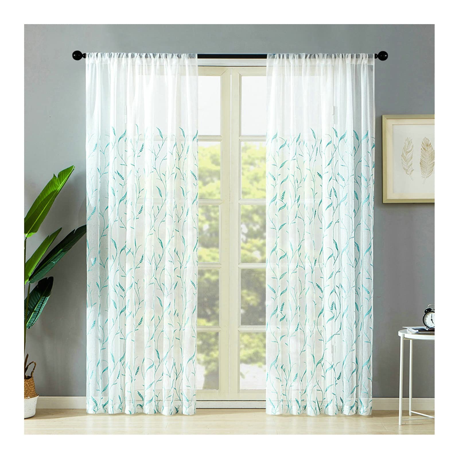 Cortinas translúcidas azules KnSam para iluminar el dormitorio infantil con elegancia