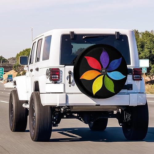 Vista 131 de Foruidea Cubierta de neumático de repuesto con estampado de huellas de perro y gato, a prueba de polvo, para remolque, RV, SUV y muchos vehículos