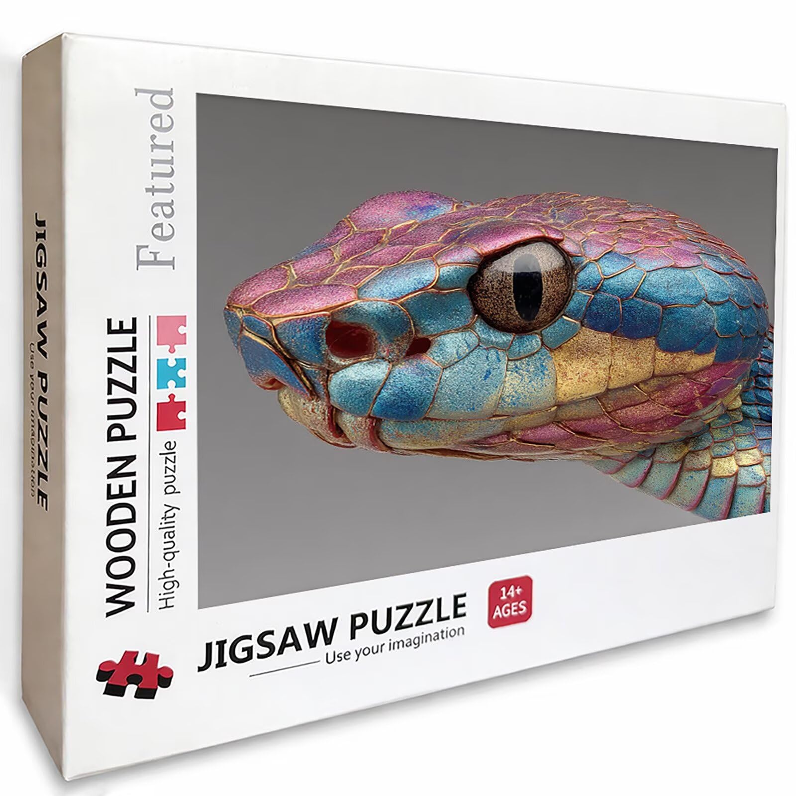 Schlange Puzzle 4000 Teile für Erwachsene, DIY Holzpuzzle 141x87cm, Holzpuzzle Erwachsene für Die Ganze Familie, Groß Deko Puzzles und Geschenke, Clevere Rätsel, Geschenk für Mädchen, (Farbe) 4-6257