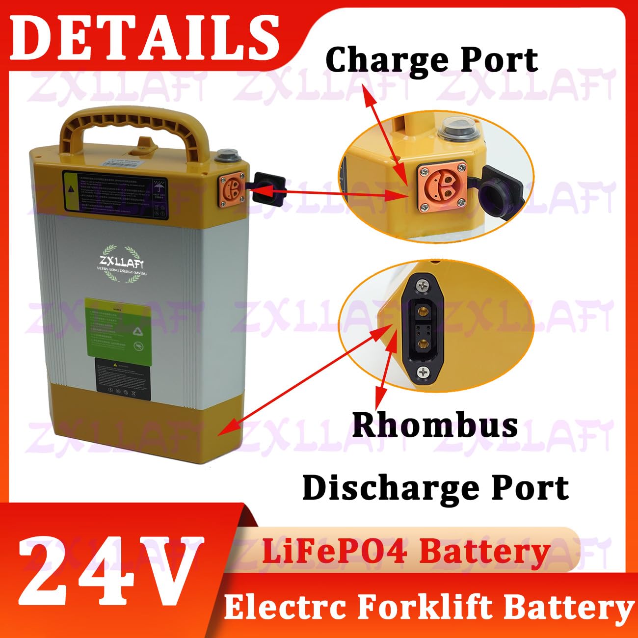 Batteria Carrello elevatore Elettrico 24V 48V con Can Batteria al Litio per transpallet CBD15JLI2 Batterie LiFePO4 per movimentatore telescopico CBD20JLI2