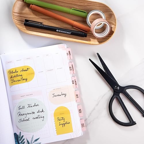 Miniatura 4 de DiverseBee Notas adhesivas transparentes (incluye bolígrafo de secado rápido), bonitas pestañas adhesivas transparentes, banderas de página