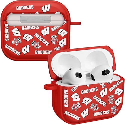 Miniatura 13 de AFFINITY BANDS Wisconsin Badgers Camo HDX - Funda compatible con Apple AirPods Pro