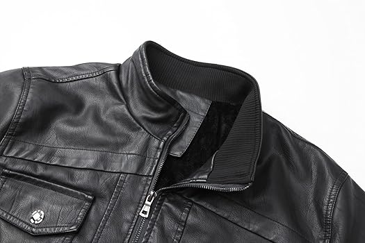 ジャケット・アウター vintage stand collar lether blouson L vintage stand collar lether blouson L