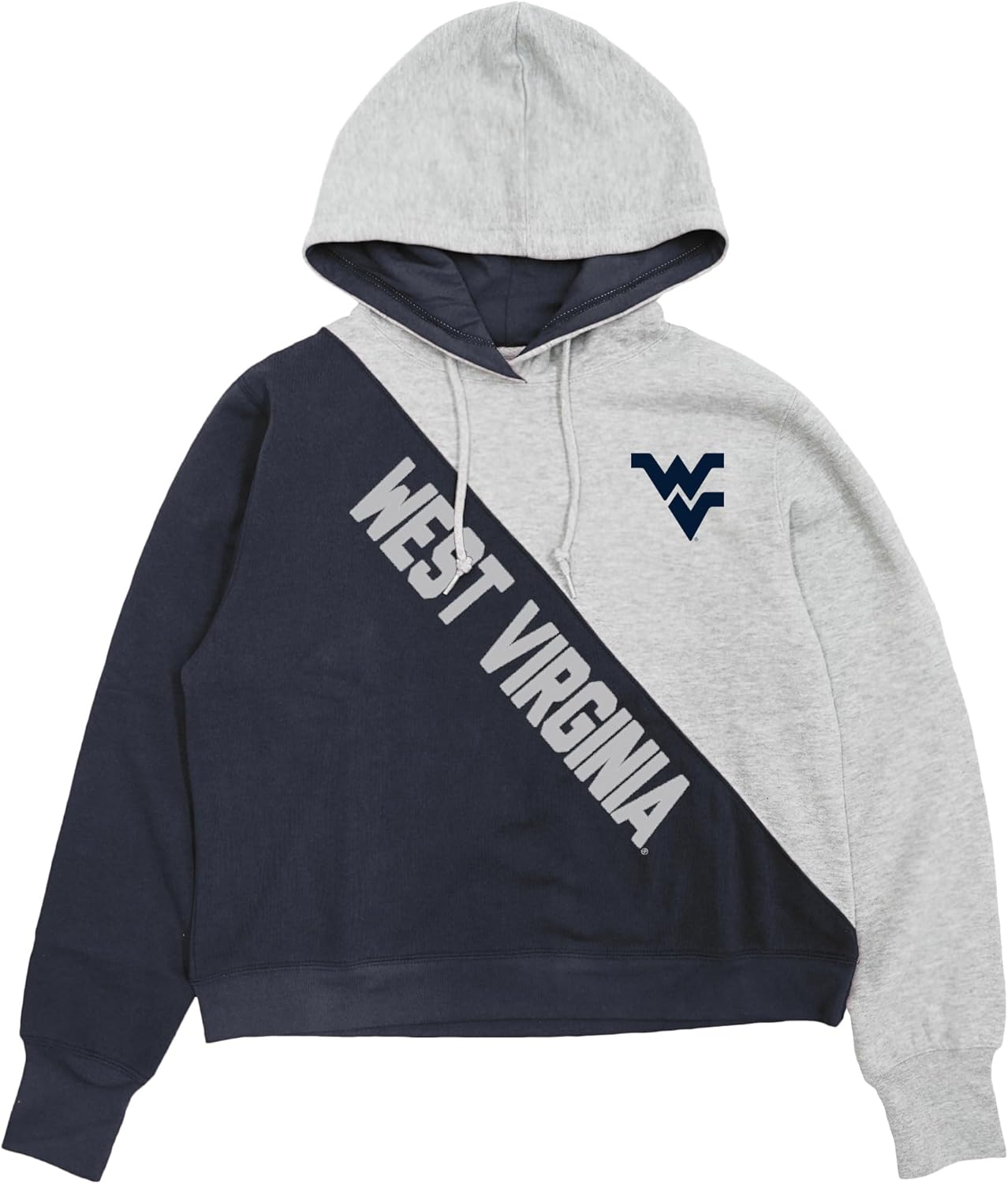 Blue 84 NCAA unisex-adult Ncaa Officially Licensed Diagonal Colorblock Hooded Sweatshirt