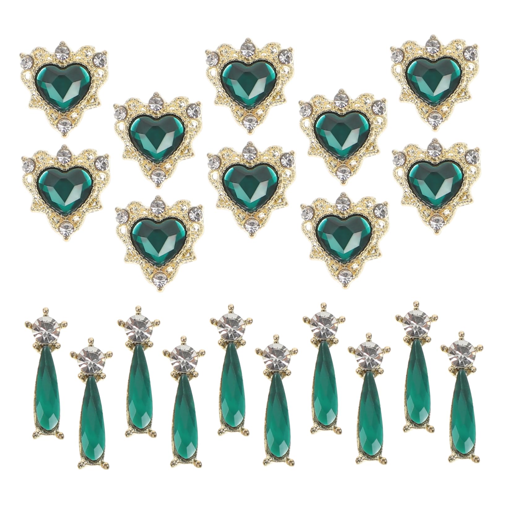 FRCOLOR 20pcs Cute Nail Charms for Women Flat Bottom Nail Decorations Unique DIY Manicure Supplies Easy to Use for Beginners and