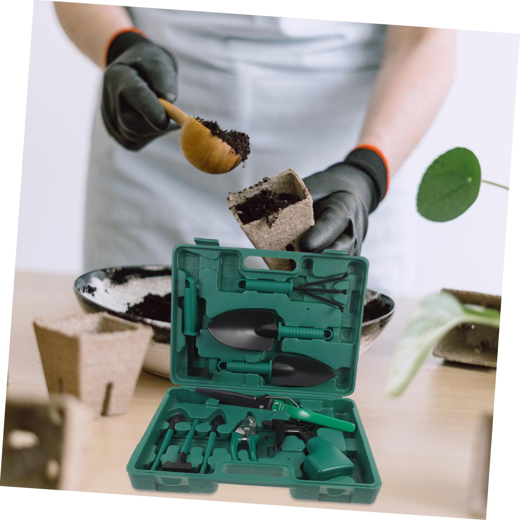 BESPORTBLE Outils De Jardinage Pelle Râteau Cisaille Pulvérisateur avec Étui De Rangement pour Jardinage