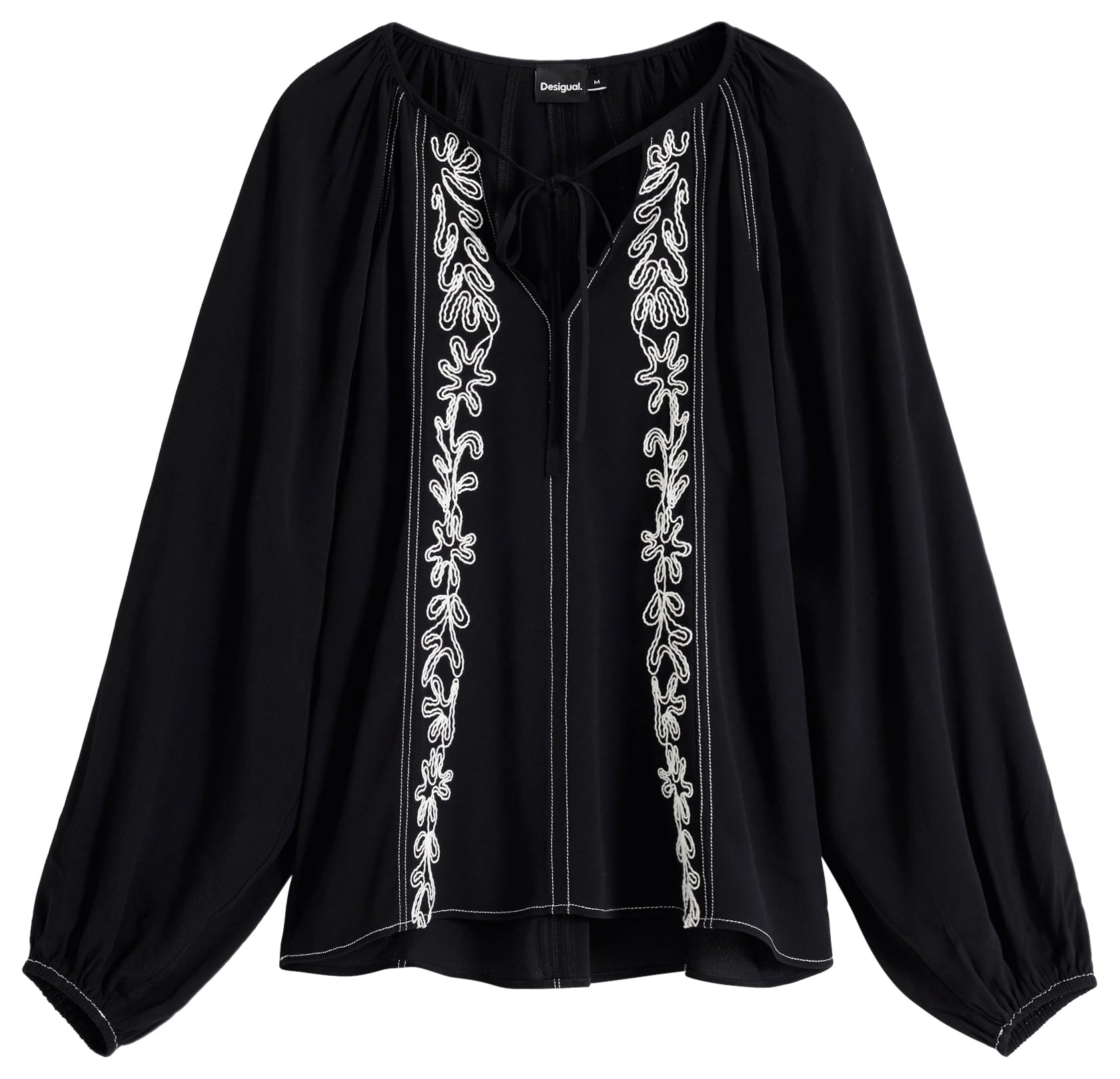Desigual Bluzka damska, czarny/biały, XS